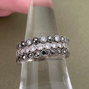 Judith Jack Sterling Silver Set of 3 Stacking Rings